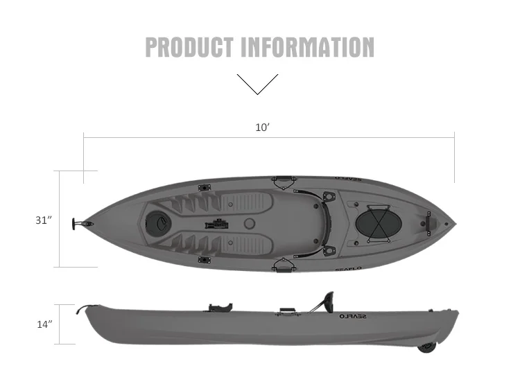 10ft 1 Person HDPE Plastic Boa - Fishing Equipment Usa recension och pris
